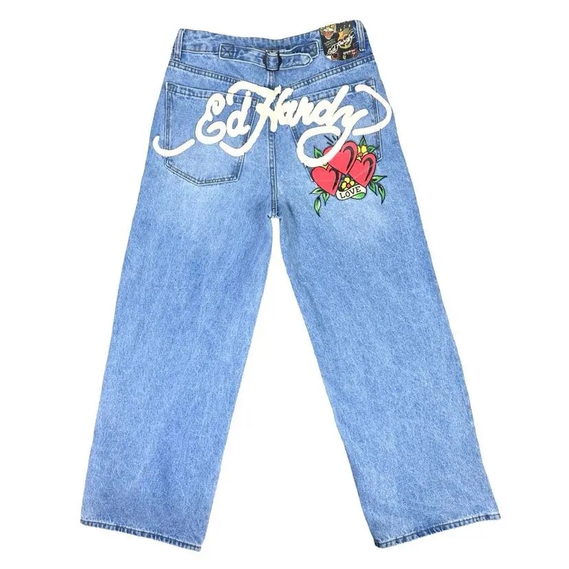 Ed Hardy Ed Hardy Brave Eagle Wide Leg Jean